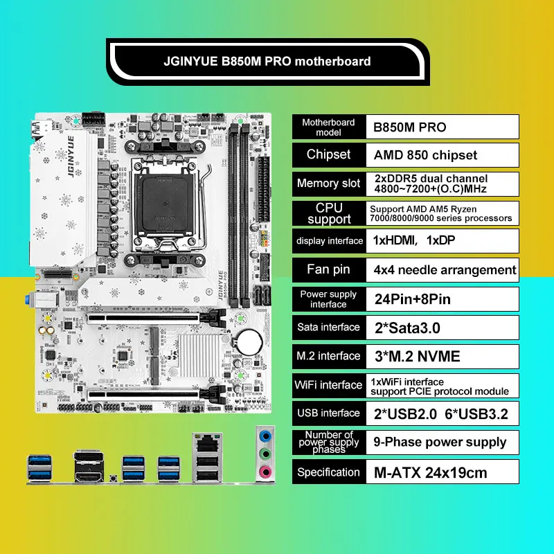 JGINYUE B850M Pro Motherboard  - đánh giá và giá Ddr5 16Gb 6000Mhz